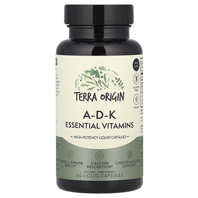 Terra Origin ADK Essential Vitamins 60 Liquid Capsules