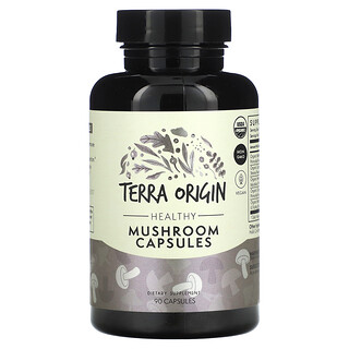 Terra Origin, Healthy Mushroom Capsules, 90 kapsułek