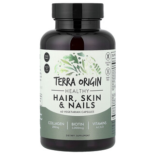 Terra Origin, pentru un păr, piele și unghii sănătoase, 60 de capsule vegetale