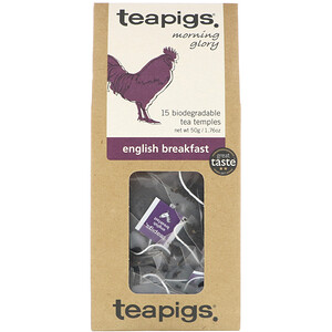 Отзывы о TeaPigs, Morning Glory, English Breakfast, 15 Tea Temples, 1.76 oz (50 g)