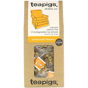 Отзывы о TeaPigs, Dream On, Chamomile Flowers, Caffeine Free, 15 Tea Temples, 0.8 oz (22.5 g)