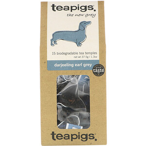 Отзывы о TeaPigs, The New Grey, Darjeeling Earl Grey, 15 Tea Temples, 1.3 oz (37.5 g)