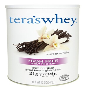 Tera's Whey, rBGH-Free Whey Protein, Bourbon Vanilla, 12 oz (340 g)