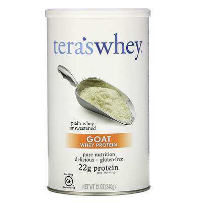Tera's Whey Козий сывороточный протеин, простая несладкая сыворотка, 12 унций (340 г)