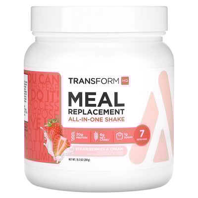 TransformHQ  Meal Replacement  All-In-One Shake  Strawberries & Cream  10.3 oz (287 g)