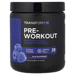 TransformHQ, Pre-Workout, Blue Raspberry, 378 g (13.5 oz)