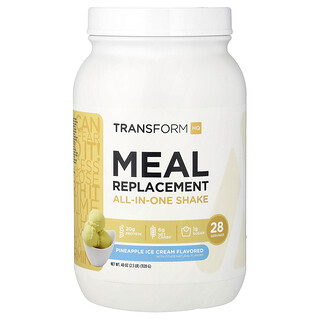 TransformHQ, Substituição de Refeição, Shake Completo, Chicote de Abacaxi, 1120 g (2,5 lb e 40 oz)