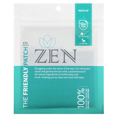 Photos - Vitamins & Minerals The Friendly Patch, Zen, Stress Patch, 28 Patches TFP-08101