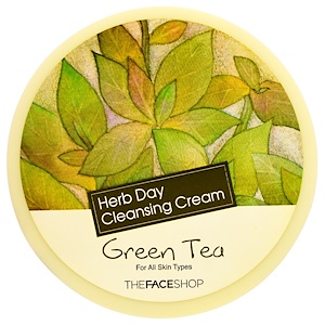 The Face Shop,  Очищающий крем Herb Day с зеленым чаем, 5 унций (150 мл)