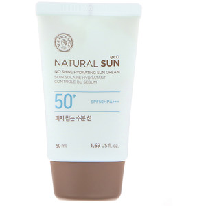 Отзывы о Зе Фасе Шоп, Natural Sun Eco, No Shine Hydrating Sun Cream, SPF 50+ PA+++, 1.69 fl oz (50 ml)