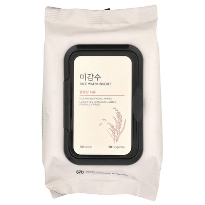 Product Image for The Face Shop, Rice Water Bright, Cleansing Facial Wipes, 50 Wipes