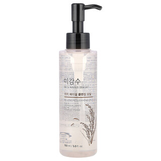 The Face Shop, Rice Water Bright，豐盈亮膚卸妝油，適合中性至乾性皮膚，5 液量盎司（150 毫升）