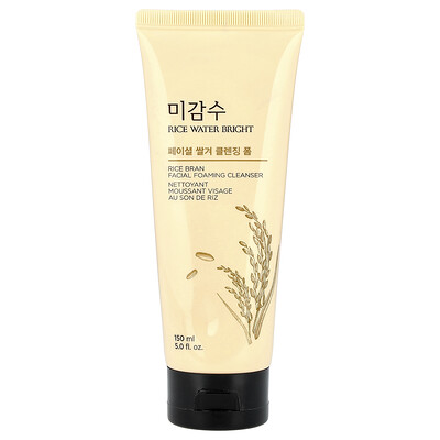 The Face Shop, Rice Bran Facial Foaming Cleanser, 5 fl oz (150 ml)