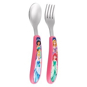 Отзывы о Зе ферст ерс, Fork and Spoon Set featuring Disney Princess, 9 + Months, 2 Piece Set
