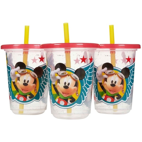 The First Years, Disney Mickey Mouse, Take & Toss Straw Cups, 3 Pack