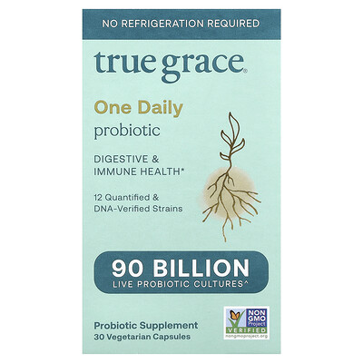Photos - Vitamins & Minerals True Grace, One Daily Probiotic, 30 Vegetarian Capsules TGA-00912