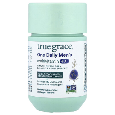 Product Image for True Grace, One Daily Men's Multivitamin 40+, 30 Vegan Tablets