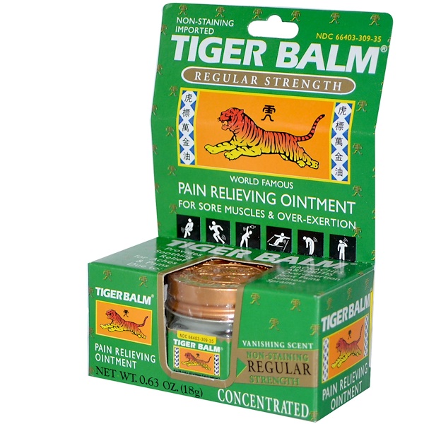 Tiger Balm, Pain Relieving Ointment, 0.63 oz (18 g) - iHerb