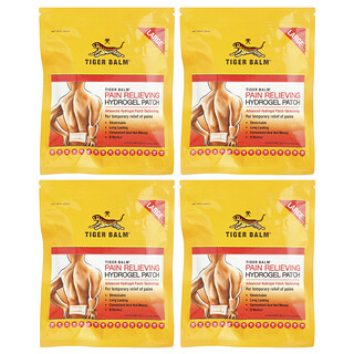 Tiger Balm, 疼痛缓解水凝胶贴，大号，4 片