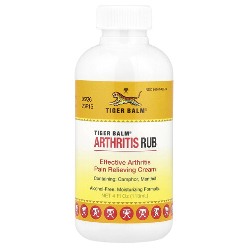 Tiger Balm, Arthritis Rub, Alcohol-Free, 4 fl oz (113 ml)