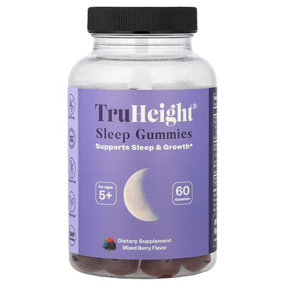 TruHeight, Gomitas para dormir, Para mayores de 5 años, 60 gomitas
