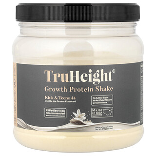TruHeight, Proteinshake för tillväxt, barn och tonåringar 4+, vaniljglass, 373 g