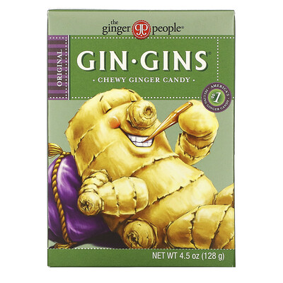 The Ginger People Gin  Gins, жевательная имбирная конфета, 4,5 унции (128 г)