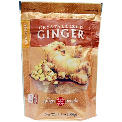 

The Ginger People Gin·Gins, кристаллизированный имбирь, 3,5 унций (100 г)