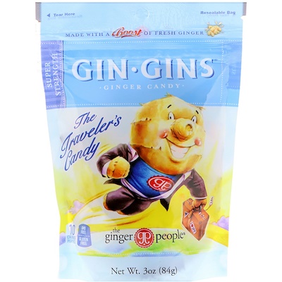 

The Ginger People Gin Gins, Имбирная конфета, Сверхсила, 3 унц. (84 г)
