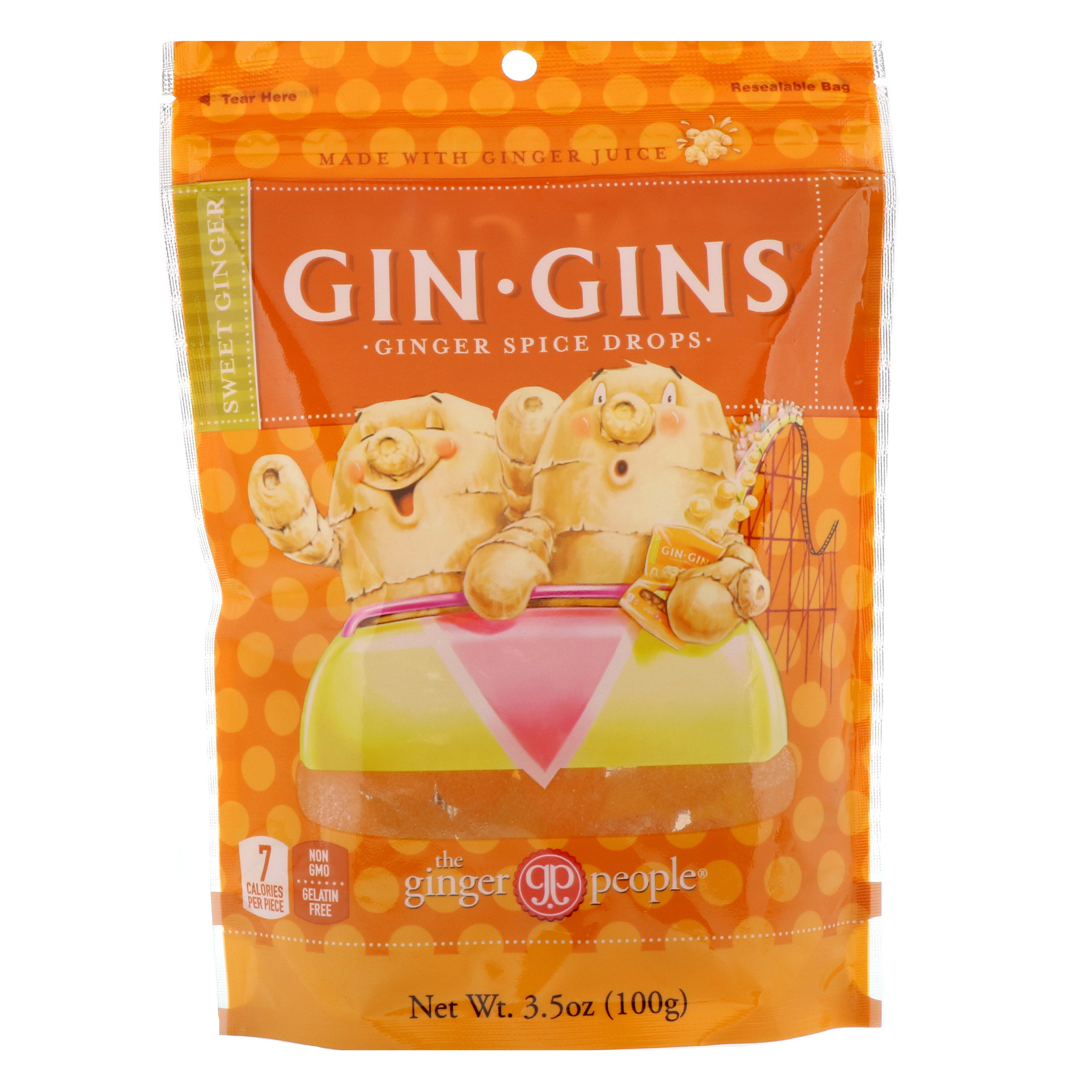The Ginger People Gin Gins Ginger Spice Drops Sweet Ginger 35 Oz