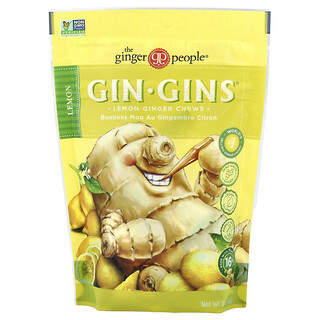 The Ginger People, Gin Gins®, Jahe Kunyah, Lemon, 84 g (3 ons)