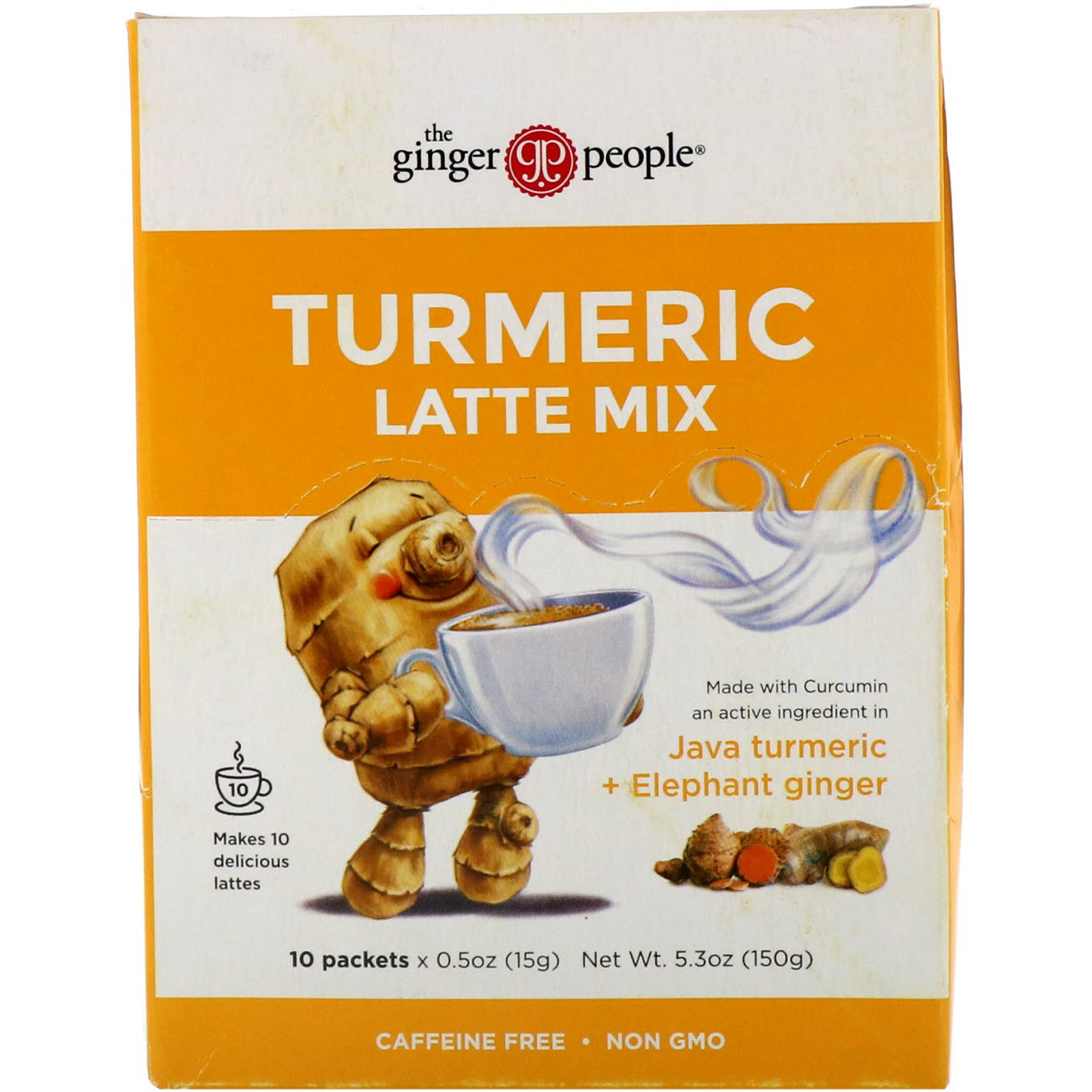 The Ginger People, Turmeric Latte Mix, Java Turmeric + Elephant Ginger