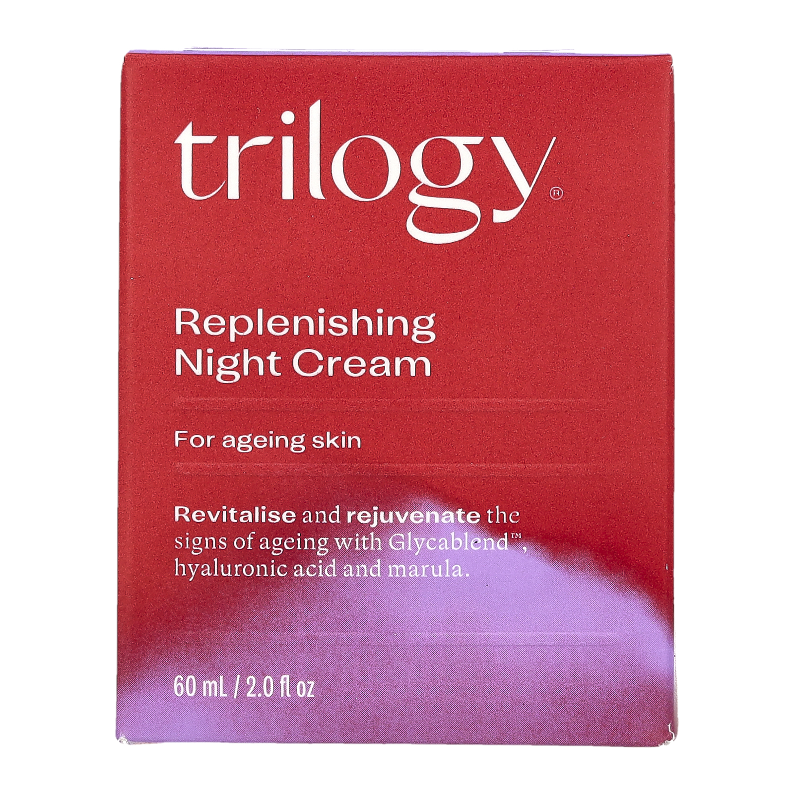 エイジプルーフ、リプレニッシングナイトクリーム(Trilogy)、2液量