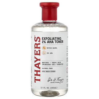 Thayers, Tónico exfoliante con AHA al 2 %, Todo tipo de piel, 355 ml (12 oz. líq.)