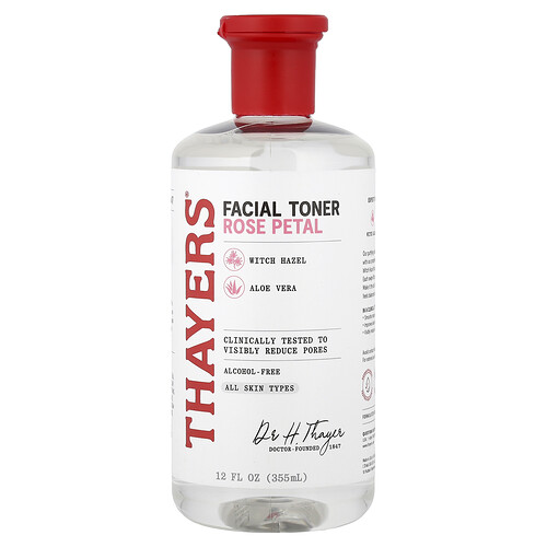 Thayers Facial Toner, Rose Petal, Alcohol-Free, All Skin Types, 12 fl oz (355 ml)