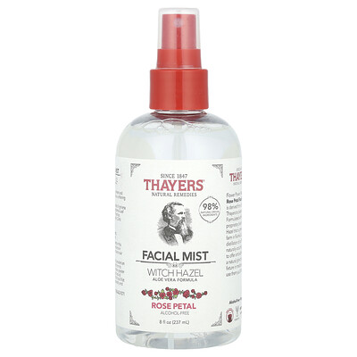 Thayers, Witch Hazel Facial Mist, Alcohol-Free, Rose Petal, 8 fl oz (237 ml)