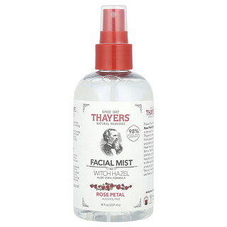Thayers, Brume pour le visage à l'hamamélis, Sans alcool, Pétale de rose, 237 ml