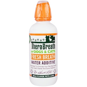 Отзывы о ТераБрет, Fresh Breath Water Additive, For Dogs and Cats, Mild Flavor, 16 fl oz (473 ml)