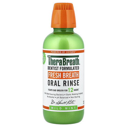 TheraBreath, Fresh Breath, Oral Rinse, Mild Mint, 16 fl oz (473 ml)