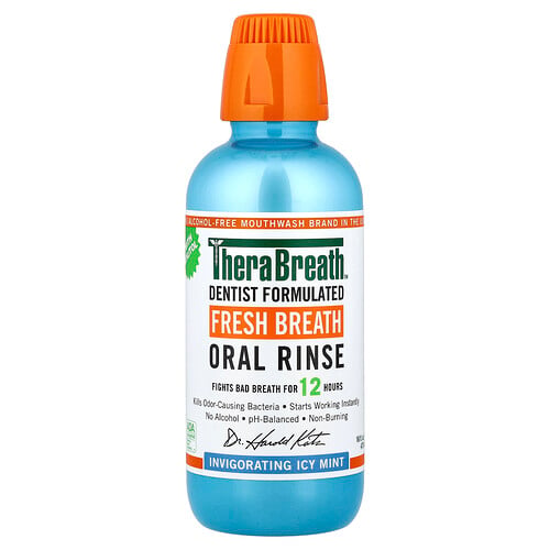 TheraBreath 24-Hour Fresh Breath Oral Rinse, Invigorating Icy Mint, 16 oz | CVS