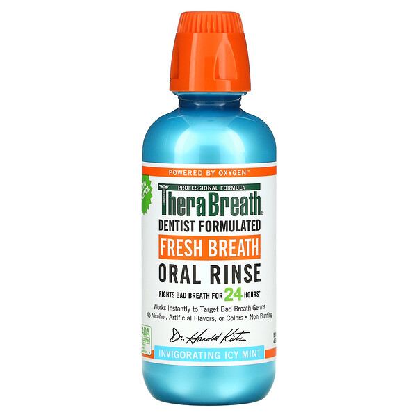 TheraBreath, 프레쉬 브레스 구강 린스, 상쾌한 아이시 민트 향, 16 액량 온스 (473 ml)