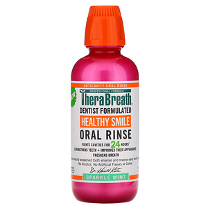 Отзывы о ТераБрет, Healthy Smile, Oral Rinse, Sparkle Mint, 16 fl oz (473 ml)