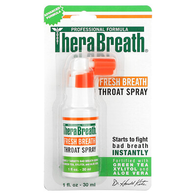 

TheraBreath Свежее дыхание, спрей для горла, 30 мл (1 жидкая унция)
