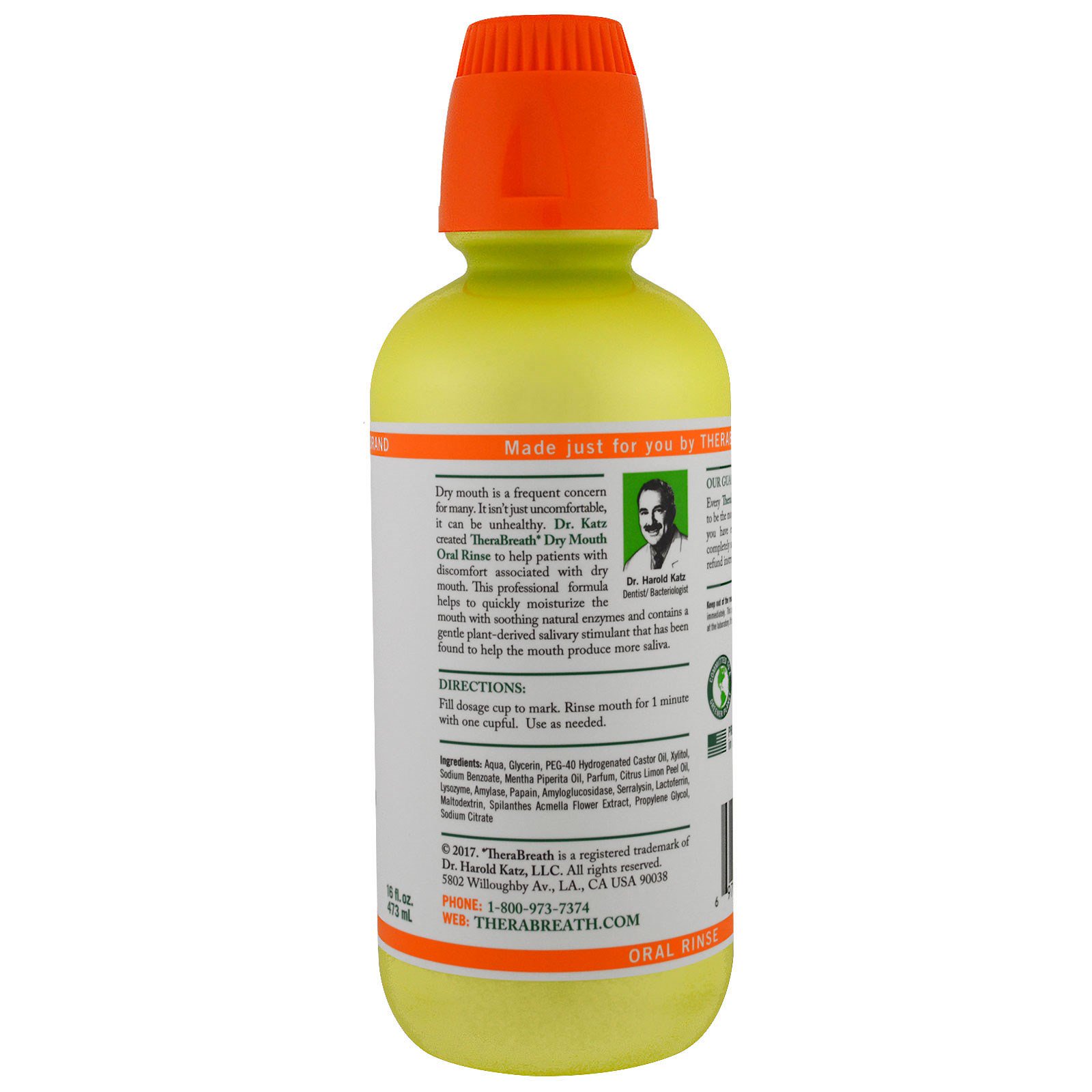 TheraBreath, Dry Mouth Oral Rinse、Tingling Mint、16 fl oz (473 ml)