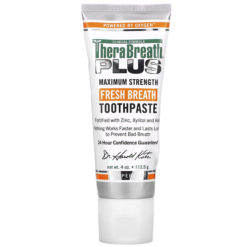 TheraBreath, Fresh Breath Toothpaste, Peppermint, 4 oz (113.5 g) - iHerb