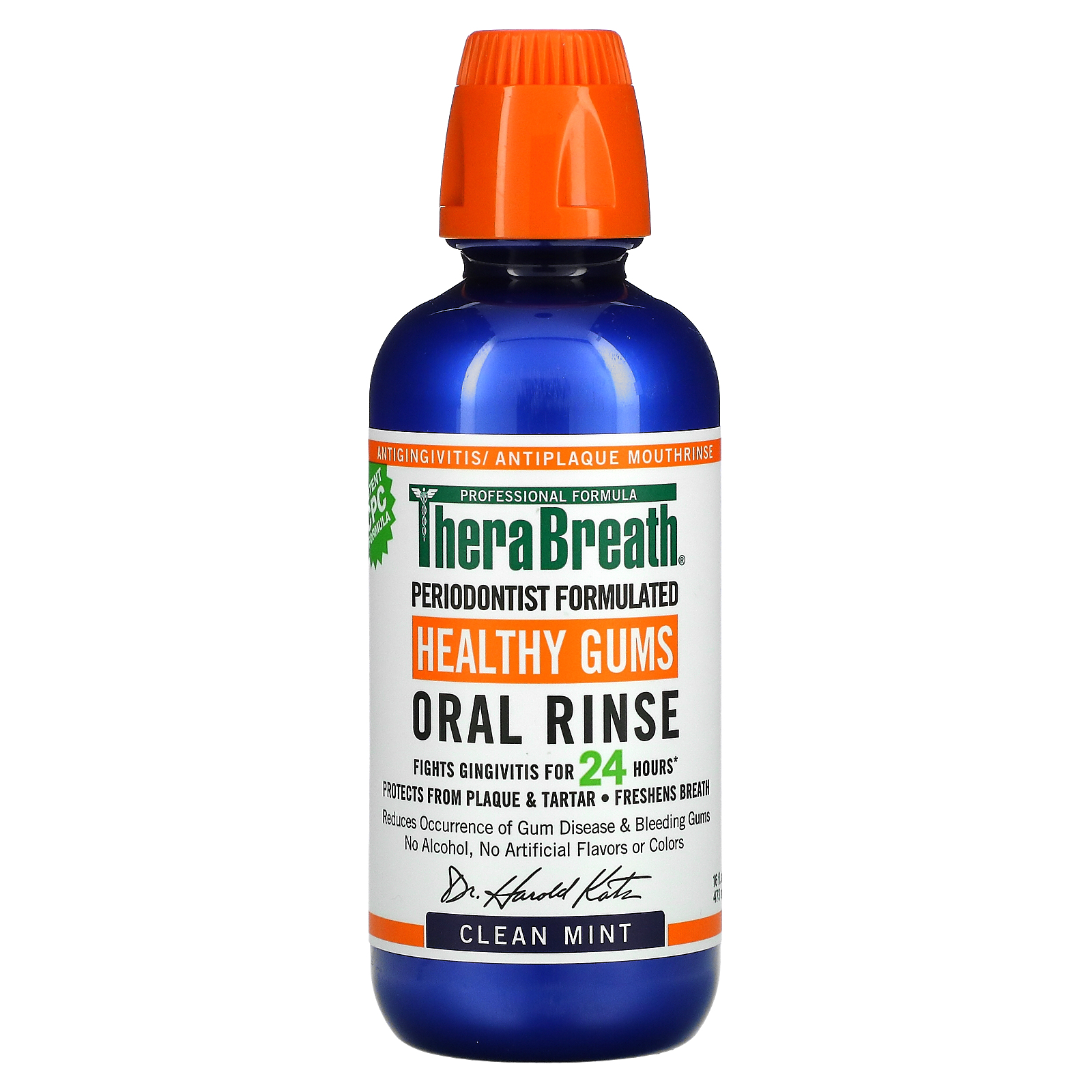 TheraBreath, Healthy Gums Oral Rinse, Clean Mint, 16 fl oz (473 ml)