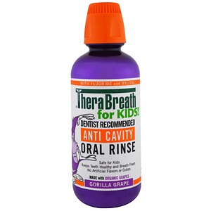 ТераБрет, Anti Cavity Oral Rinse for Kids, Gorilla Grape, 16 fl oz (473 ml) отзывы покупателей