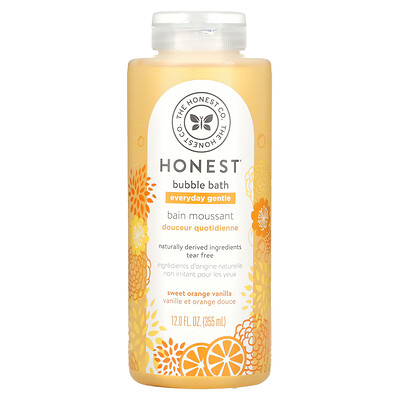 The Honest Company, Everyday Gentle Bubble Bath, Sweet Orange Vanilla, 12 fl oz (355 ml)