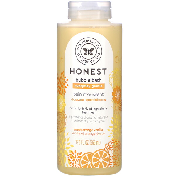 The Honest Company‏, Everyday Gentle Bubble Bath, Sweet Orange Vanilla, 12.0 fl oz (355 ml)