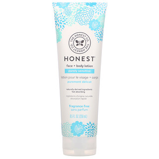 The Honest Company, 敏感肌のためのフェイス＋ボディローション、無香料、250ml（8.5液量オンス）